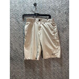 Oakley Mens Regular‎ Fit Shorts Size 28 Tan Polyester Elastane Casual Outdoor